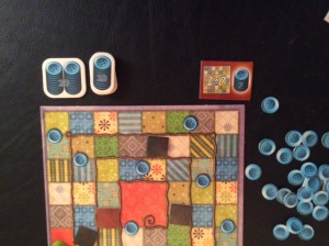Center play board set up with scoring buttons
